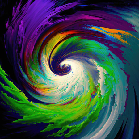 abstract background with spiral in the form of spirals of different colorsの素材