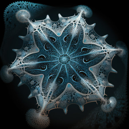 Abstract fractal. Fractal art background for creative design. Decoration for wallpaper, desktop, poster, cover booklet. Print for clothes, t-shirt. Creative illustration for designの素材