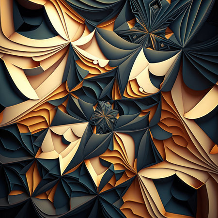 Abstract fractal background, computer-generated illustration, digital art.の素材