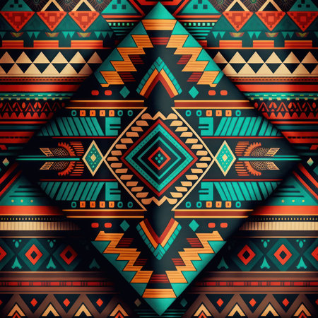 Geometric ethnic aztec seamless pattern. Tribal aztec vector background.の素材