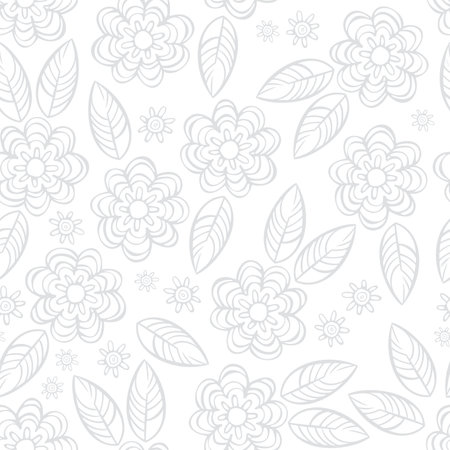 delicate floral aptternのイラスト素材
