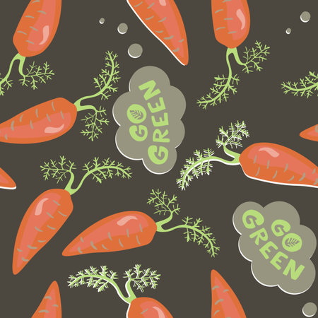 go green carrots on dark