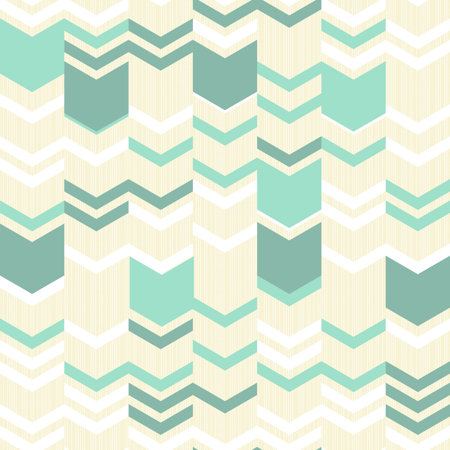 turquoise white beige simple arrows retro traditional geometric pattern のイラスト素材