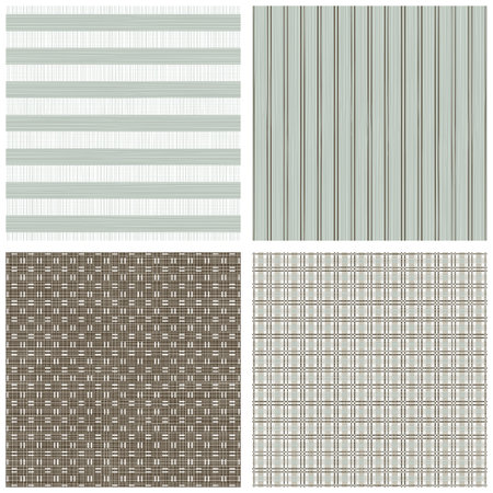 blue beige brown white stripes winter colors geometric seamless pattern set of scrapbook backgroundsのイラスト素材