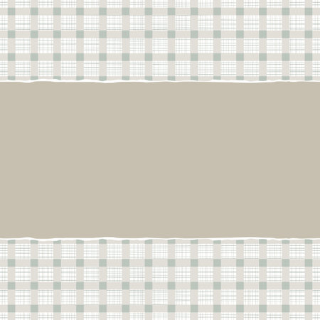 blue beige brown checkered geometric pattern with torn paper on scrapbook horizontal background のイラスト素材