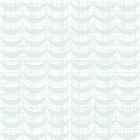 delicate light blue waves regular geometric elements in horizontal rows on white background seamless pattern のイラスト素材