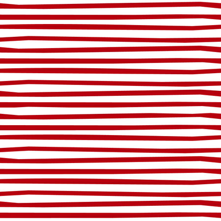 Red white thin regular horizontal stripes seasonal holiday seamless patternのイラスト素材