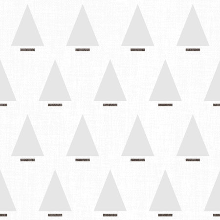 gray trees in horizontal rows flat textured winter geometric seasonal vector seamless pattern on white backgroundのイラスト素材