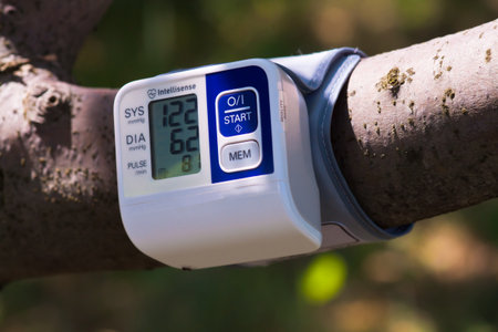 Tonometer photo on a tree branch