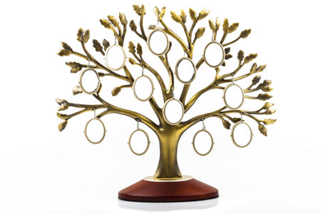 Photo of the Family tree on a white background