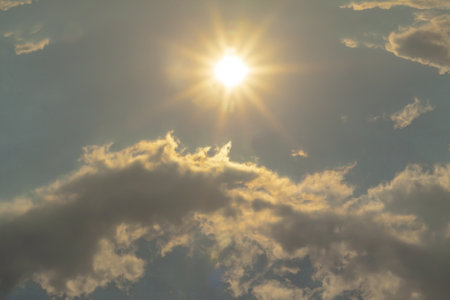 Sun photo before a declineの写真素材