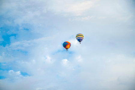 Photo of balloons in the skyの写真素材