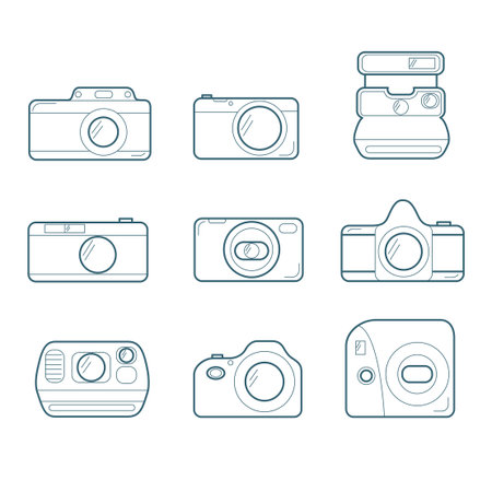 Photo Camera Iconsのイラスト素材