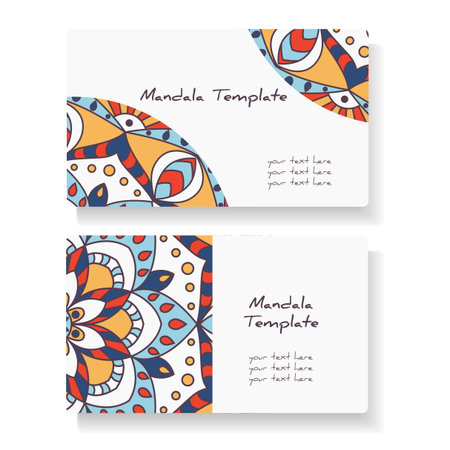 Business cards with geometric circle element.のイラスト素材