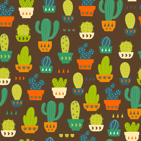 Cactus Patternのイラスト素材