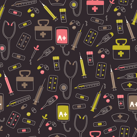 Medical Pattern for presentation designのイラスト素材
