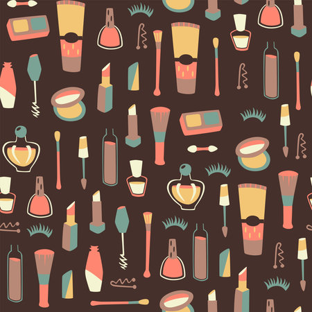 Doodle Cosmetic Elementsのイラスト素材