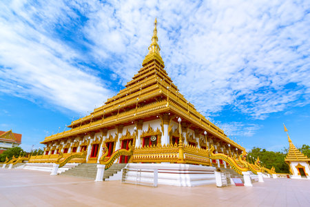 The famous pagoda in the Nongwang temple at Khonkaen province Thailandのeditorial素材