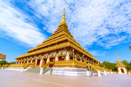The famous pagoda in the Nongwang temple at Khonkaen province Thailandのeditorial素材