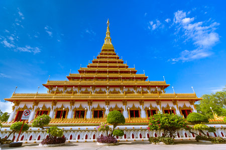 The famous pagoda in the Nongwang temple at Khonkaen province Thailandのeditorial素材