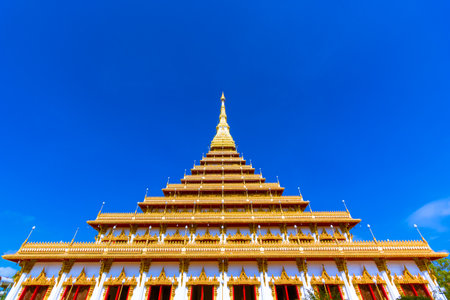 The famous pagoda in the Nongwang temple at Khonkaen province Thailandのeditorial素材