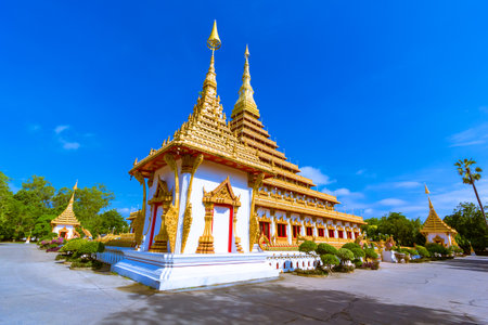 The famous pagoda in the Nongwang temple at Khonkaen province Thailandのeditorial素材