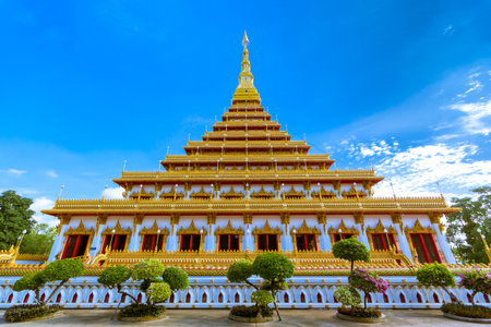 The famous pagoda in the Nongwang temple at Khonkaen province Thailandのeditorial素材