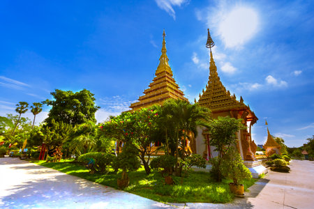 The famous pagoda in the Nongwang temple at Khonkaen province Thailandのeditorial素材