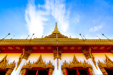 The famous pagoda in the Nongwang temple at Khonkaen province Thailandのeditorial素材