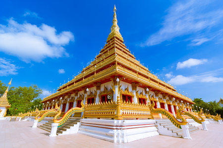 The famous pagoda in the Nongwang temple at Khonkaen province Thailandのeditorial素材