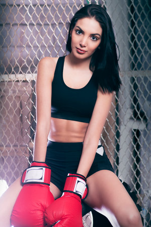 Boxing Girlの写真素材