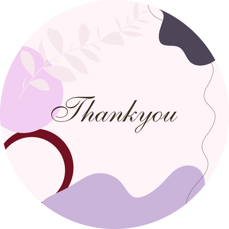 Thank you, vector cards set of letteringのイラスト素材