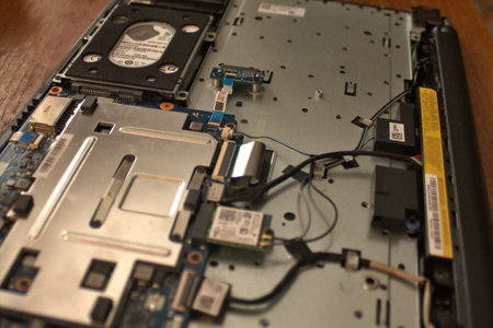repairing broken disassembled laptop