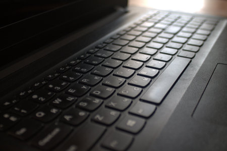 Black Computer Keyboard close up