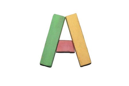 letter A on white backgroundの写真素材