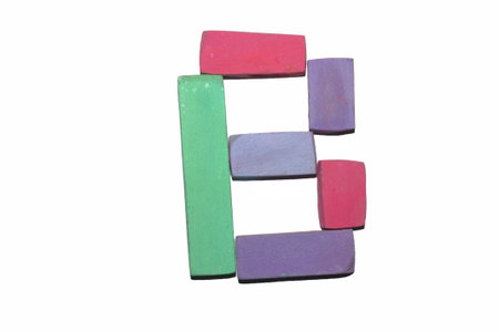 Crayon alphabet isolated over white background, Lettrs Bの写真素材