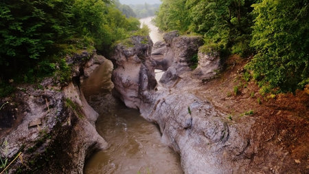 The canyon of the white riverの写真素材