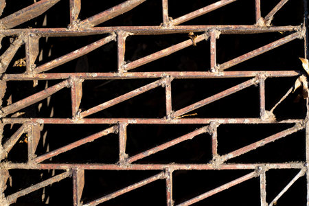 White metal on hole seamless pattern, background and texture.