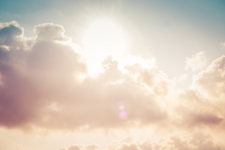 The colorful clouds in the sky at sunset. The colorful clouds is in the sky at sunset.の写真素材