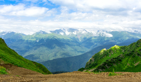 Panorama Caucasus Mountains