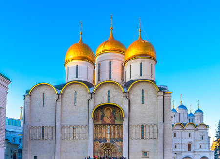 Assumption Cathedral  (Cathedral of the Dormition, Uspensky sobor) in Moscowの写真素材