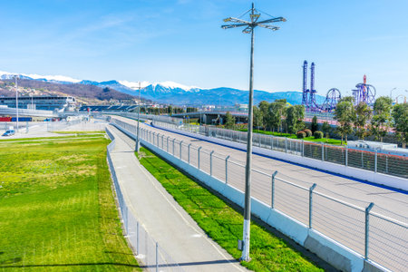 Russia, Sochi - March 03, 2019. Track Formula 1 Grand Prix of Russia.のeditorial素材