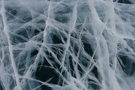 the cracks in the iceの写真素材