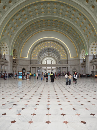 Washington D.C., USA - June 3, 2019: The Great Hall of Union Station in Washington D.C.のeditorial素材