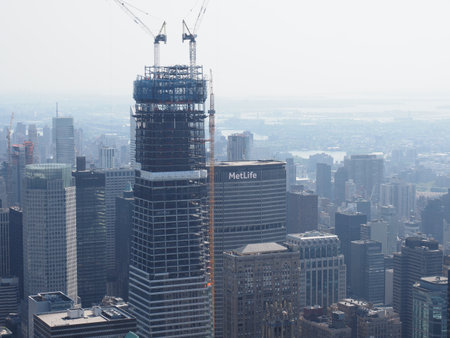 New York, USA - May 31, 2019: Overview of midtown including the Metlife building and the...