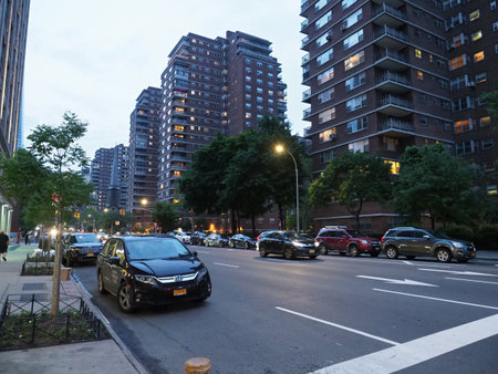 New York, USA - June 2, 2019: Image of the apartment buildings also known as Penn South located in...