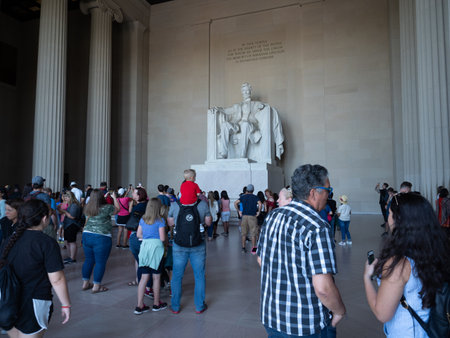 Lincoln Memorial interior.のeditorial素材