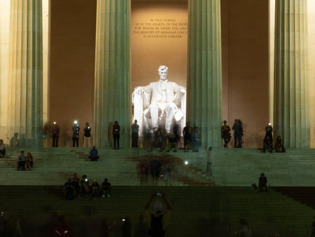 Lincoln Memorial long exposure.のeditorial素材