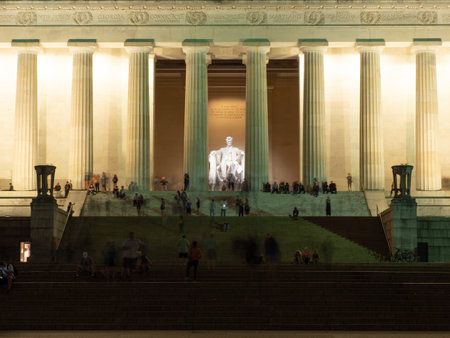 Lincoln Memorial long exposure.のeditorial素材