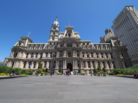 Philadelphia City Hall wide angle.のeditorial素材